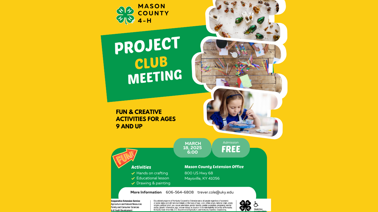 4-H Monthly Projects Club February 2025